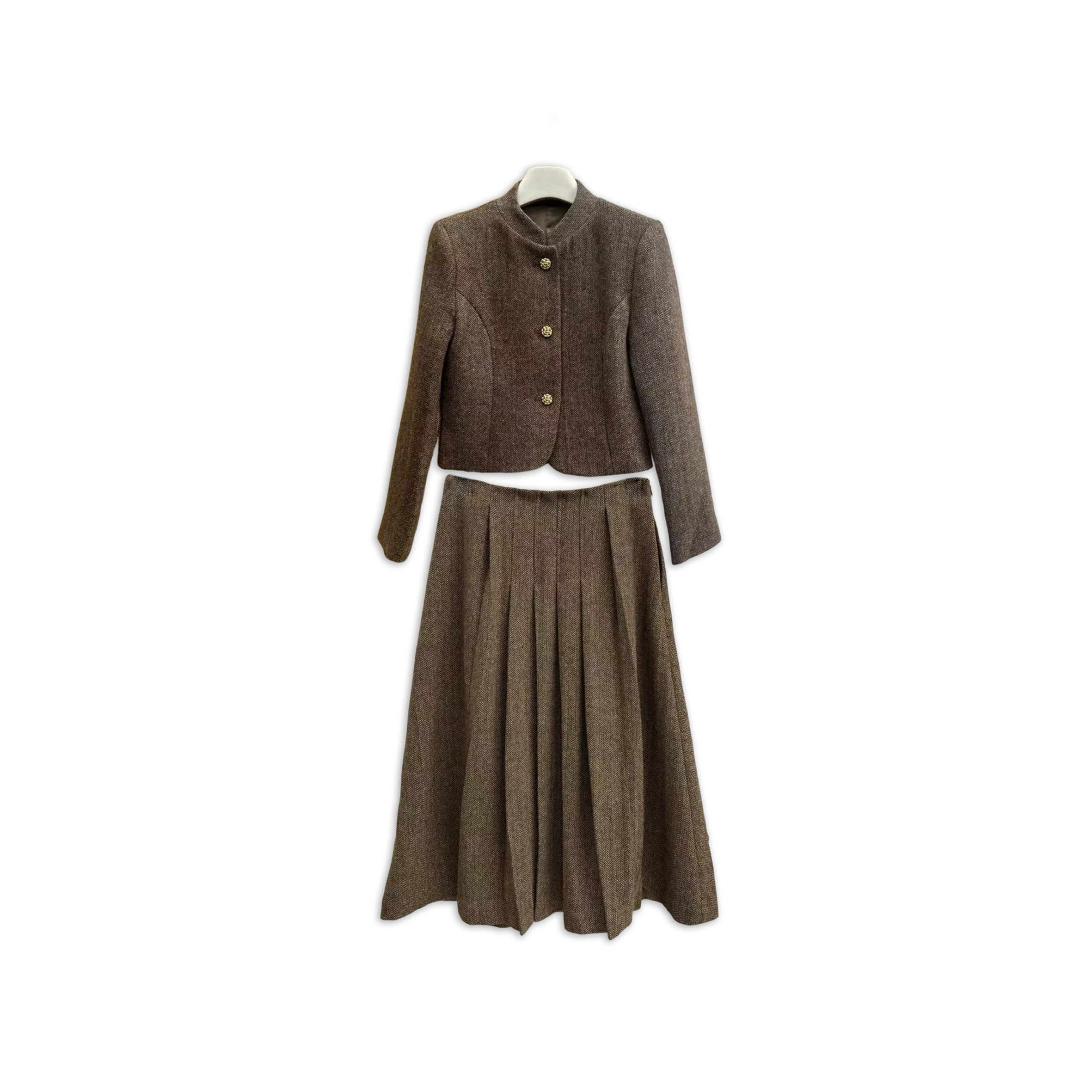 LORO PIANA BROWN TWEED SUIT